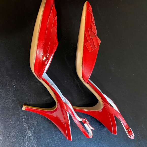 NWT Bruno Magli - Red Lizbeth Shoes - Sz 41, US 10 - Picture 4 of 9